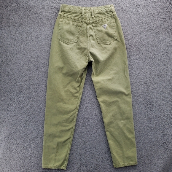 Vintage GUESS Marciano Womens High Rise Jeans Size 26 Light Green Tapered Leg - Picture 8 of 13